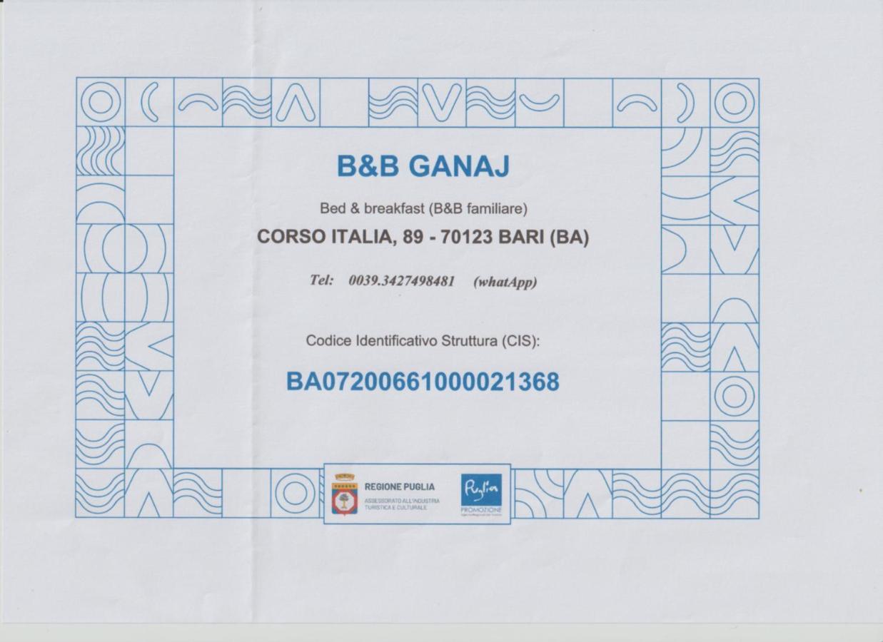 B&B Ganaj La Terrazza Di Ganaj Bari Exterior foto